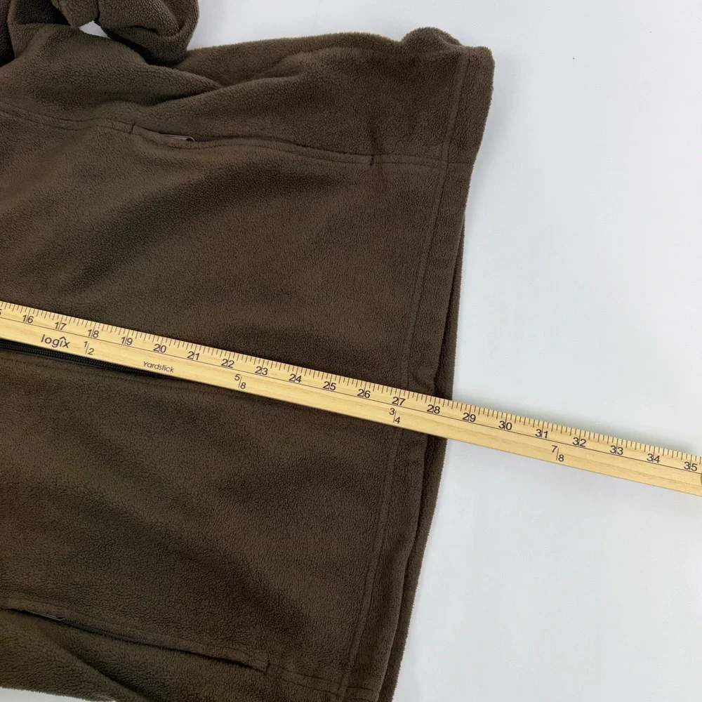 Columbia Mens Brown Full Zip Fleece Jacket Mock Neck WM6113 Size Medium‎